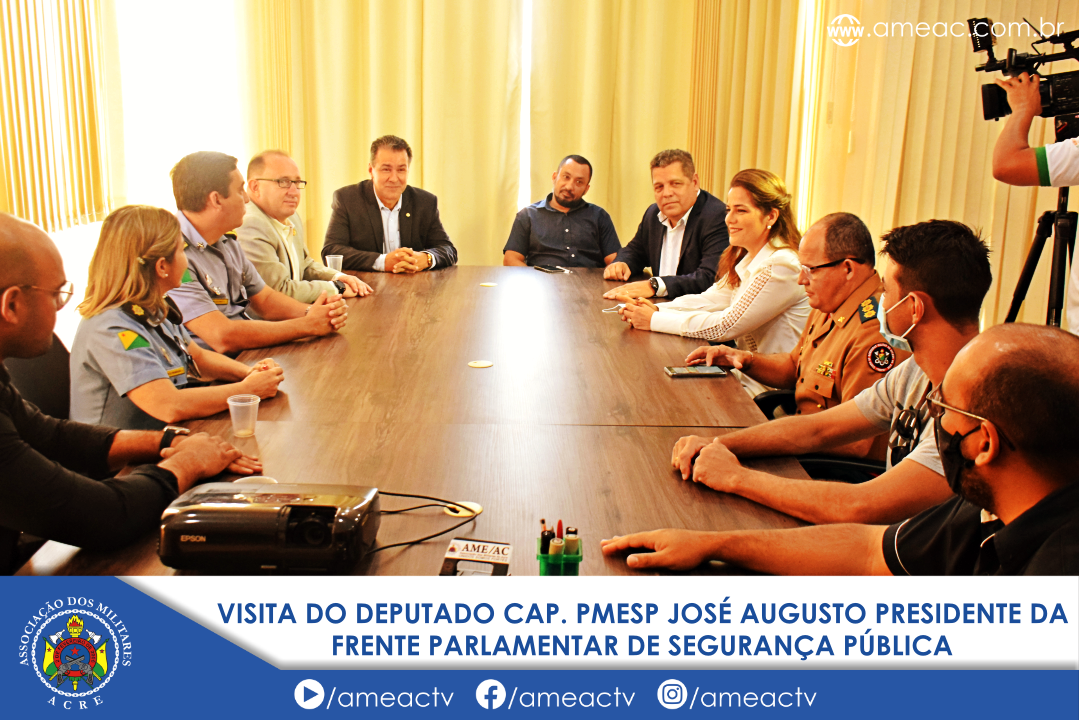 AME-AC recebe Deputado Federal Cap Augusto para tratar de pautas nacionais de interesse dos militares estaduais