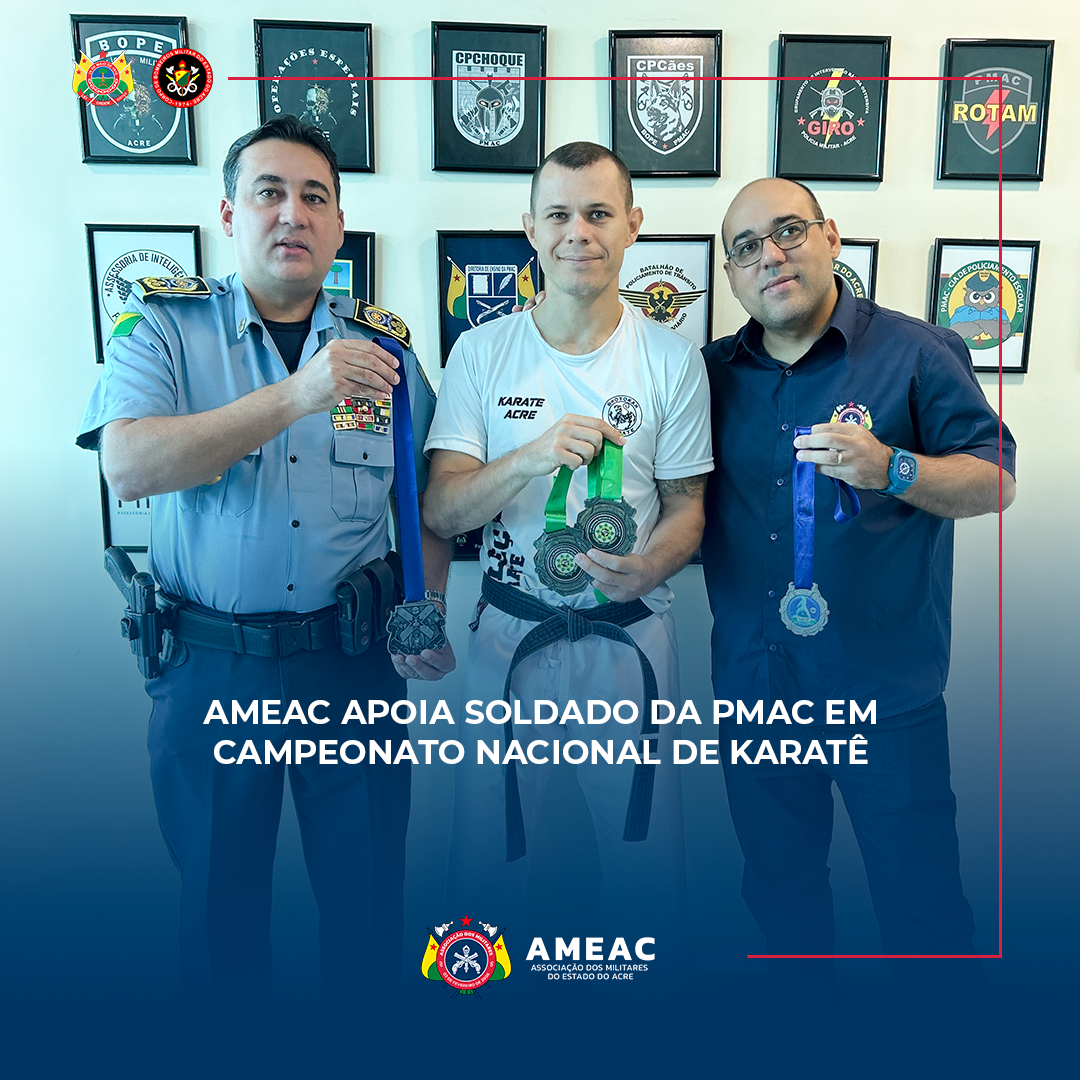 Ameac apoia soldado da PMAC em campeonato nacional de Karatê