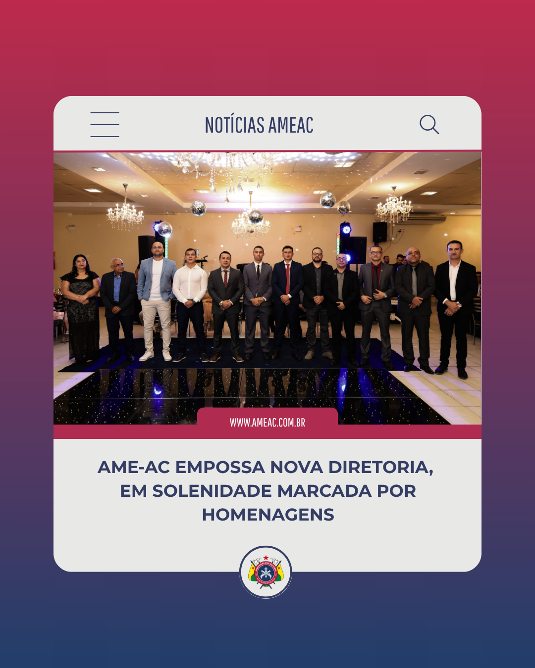 AME-AC empossa nova diretoria, em solenidade marcada por homenagens