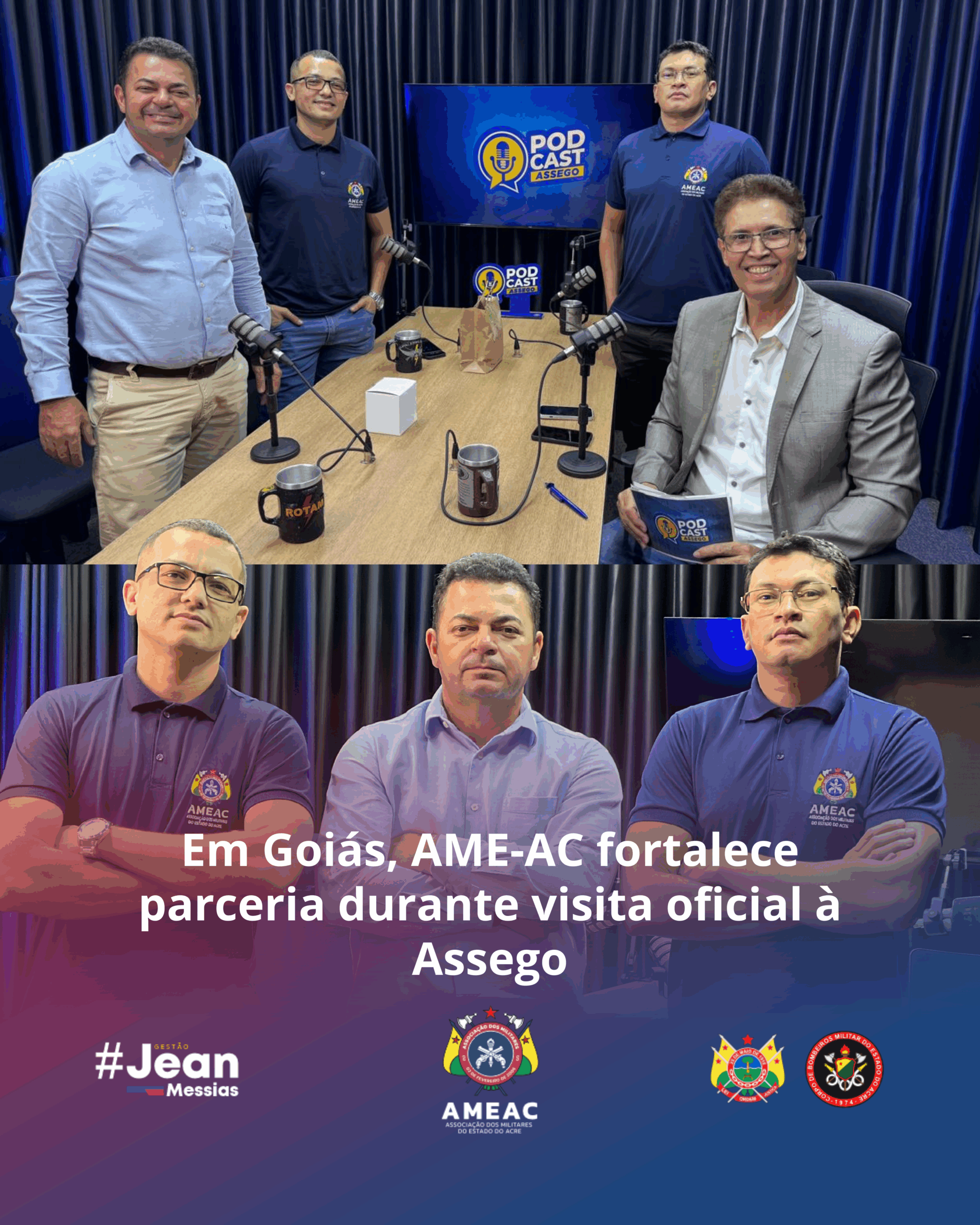 Em Goiás, AME-AC fortalece parceria durante visita oficial à Assego 📸🤝