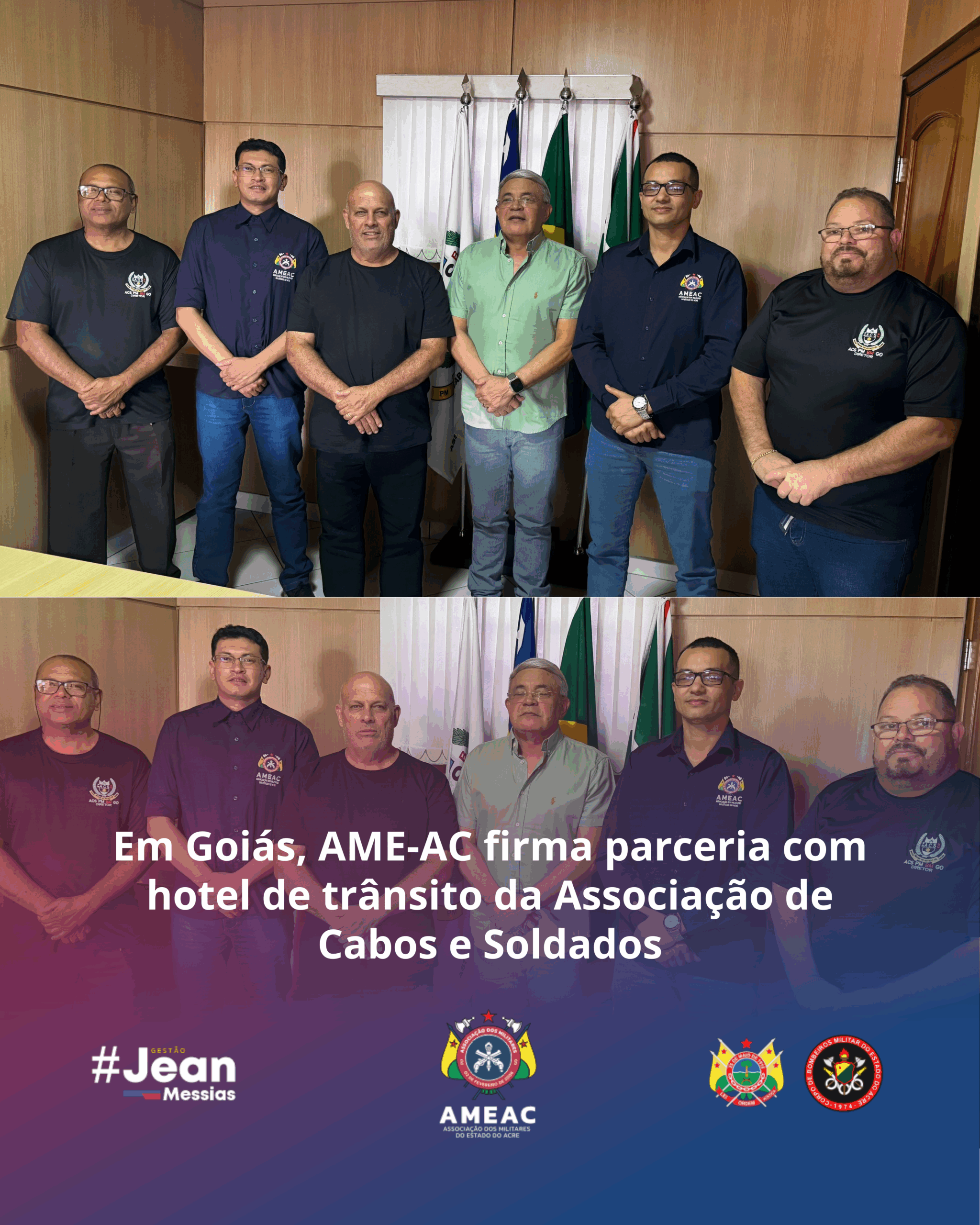 Em Goiás, AME-AC firma parceria com hotel de trânsito da Associação de Cabos e Soldados