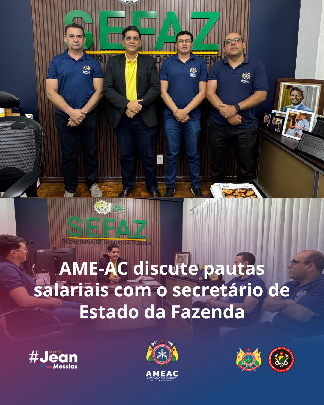 AME-AC discute pautas salariais com o secretário de Estado da Fazenda