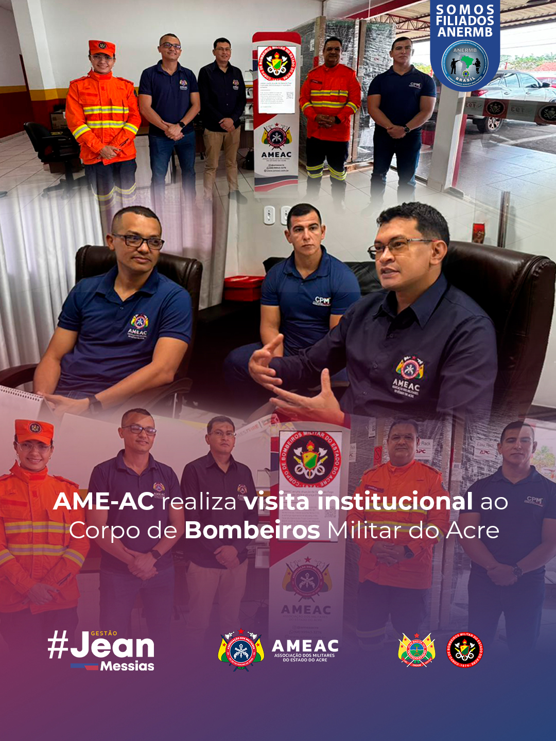 AME-AC realiza visita institucional ao Corpo de Bombeiros Militar do Acre
