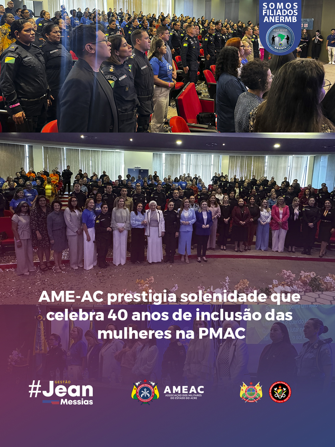AME-AC prestigia solenidade que celebra 40 anos de inclusão das mulheres na PMAC