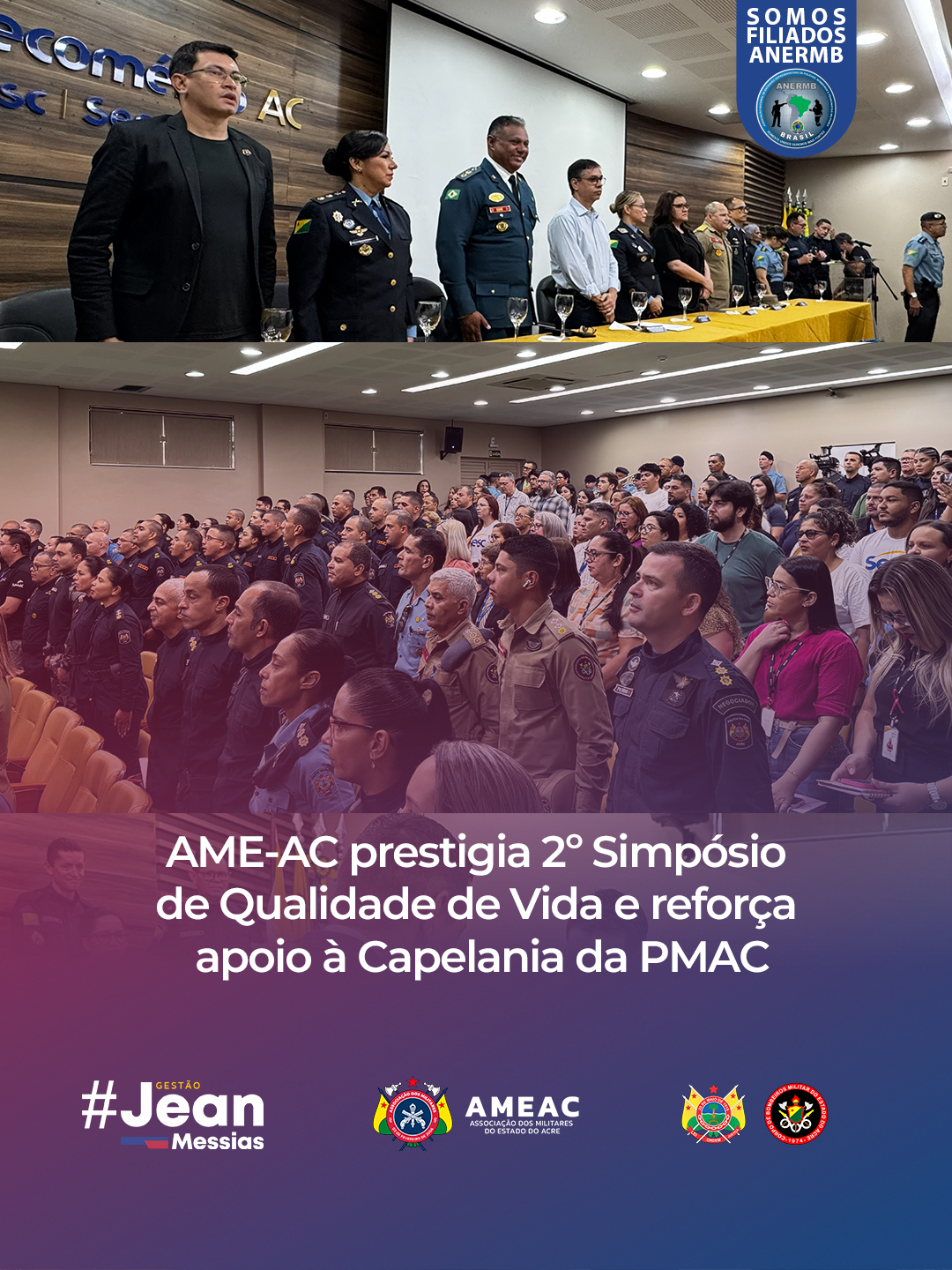 AME-AC prestigia 2º Simpósio de Qualidade de Vida e reforça apoio à Capelania da PMAC