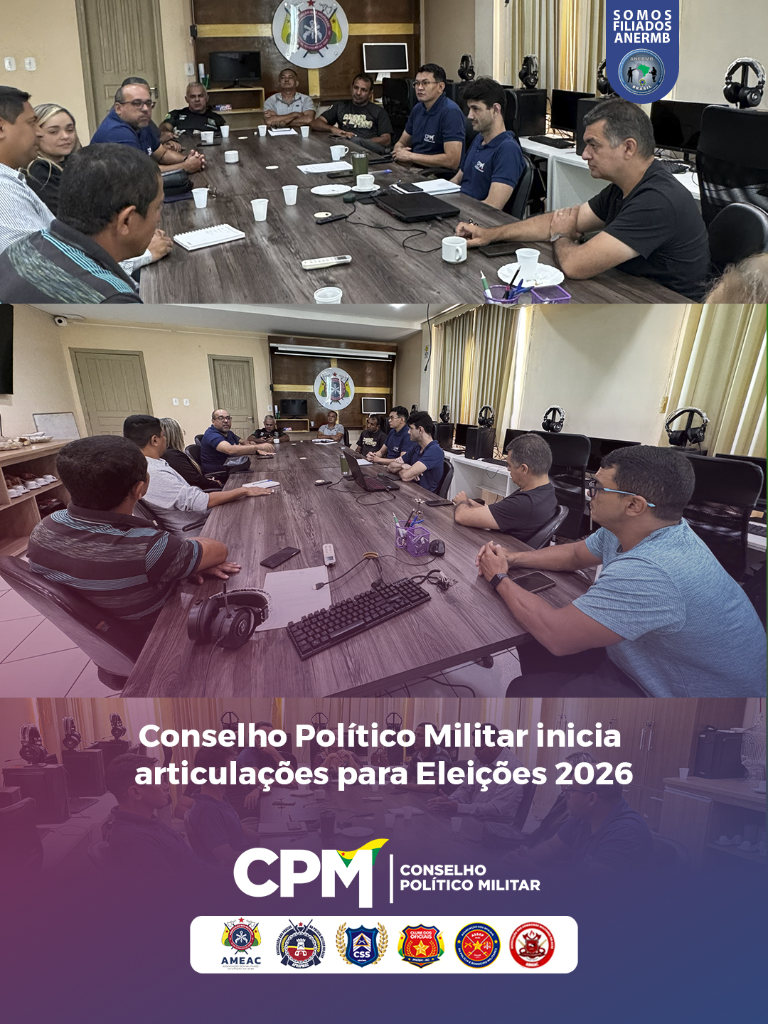 Conselho Político Militar inicia articulações para Eleições 2026