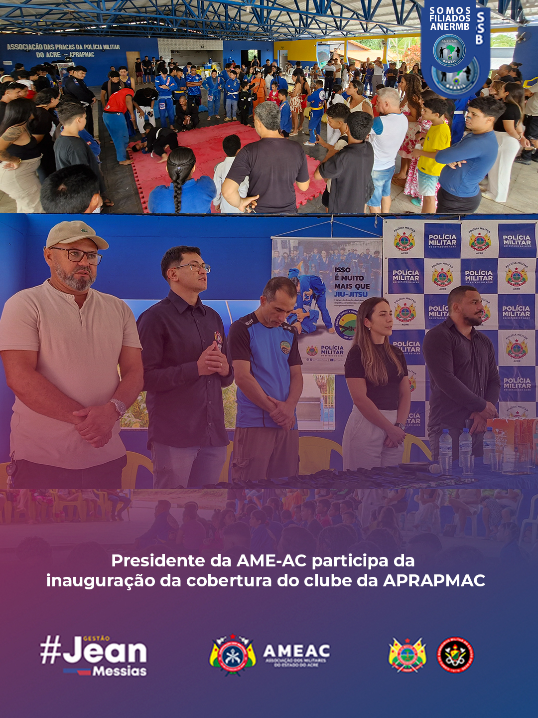 Presidente da AME-AC participa da inauguração da cobertura do clube da APRAPMAC