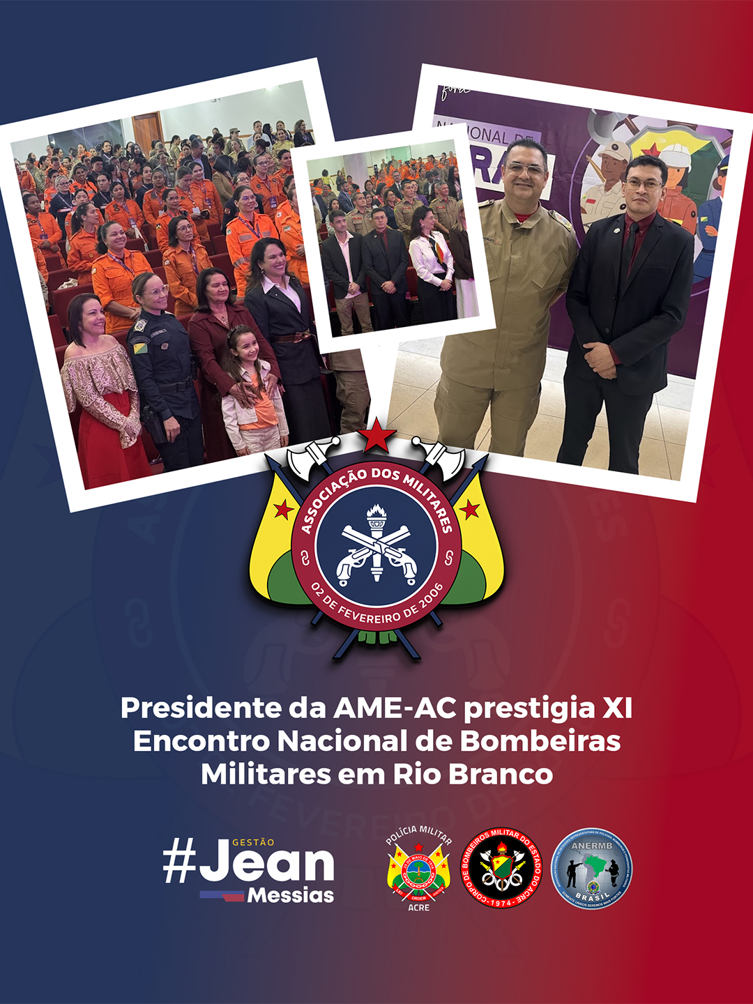 Presidente da AME-AC prestigia XI Encontro Nacional de Bombeiras Militares em Rio Branco