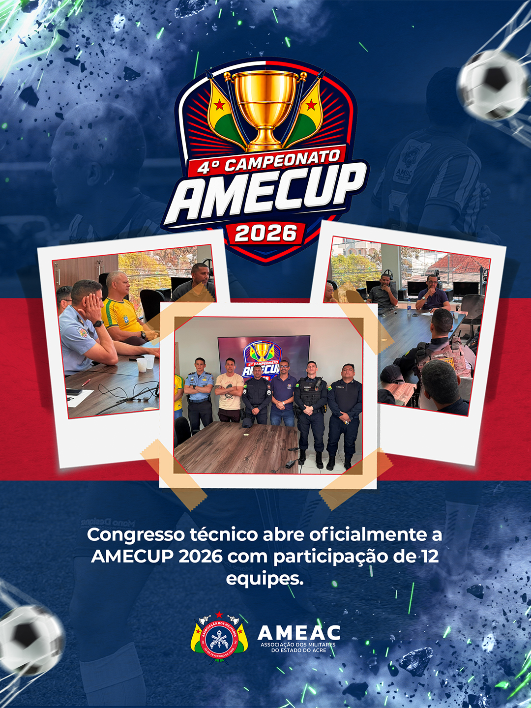 Congresso técnico abre oficialmente a AMECUP 2026 com participação de 12 equipes