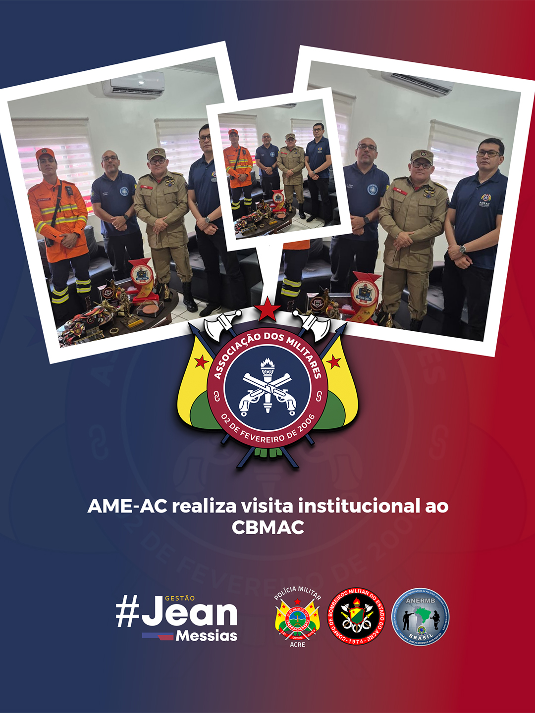 AME-AC realiza visita institucional ao Corpo de Bombeiros Militar do Acre