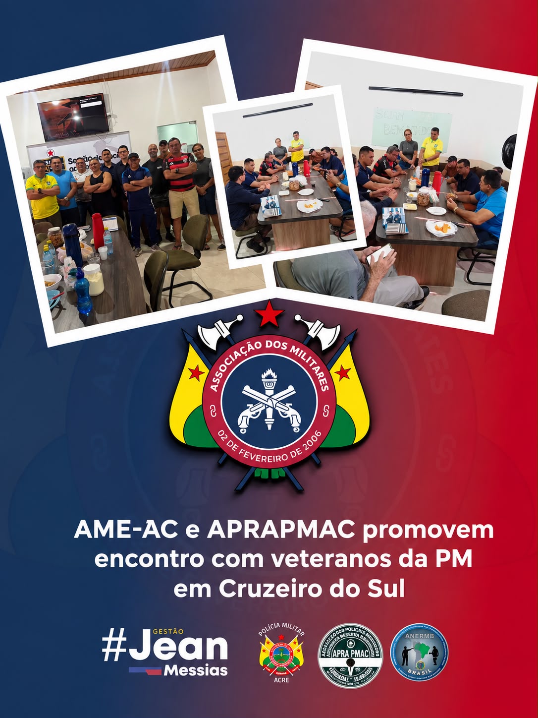 AME-AC e APRAPMAC promovem encontro com veteranos da PM em Cruzeiro do Sul
