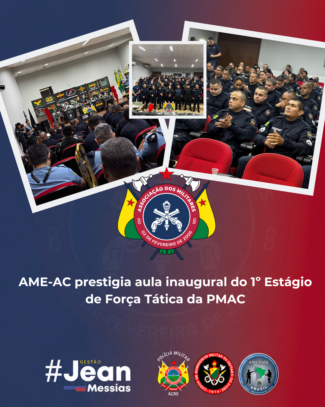 AME-AC prestigia aula inaugural do 1º Estágio de Força Tática da PMAC