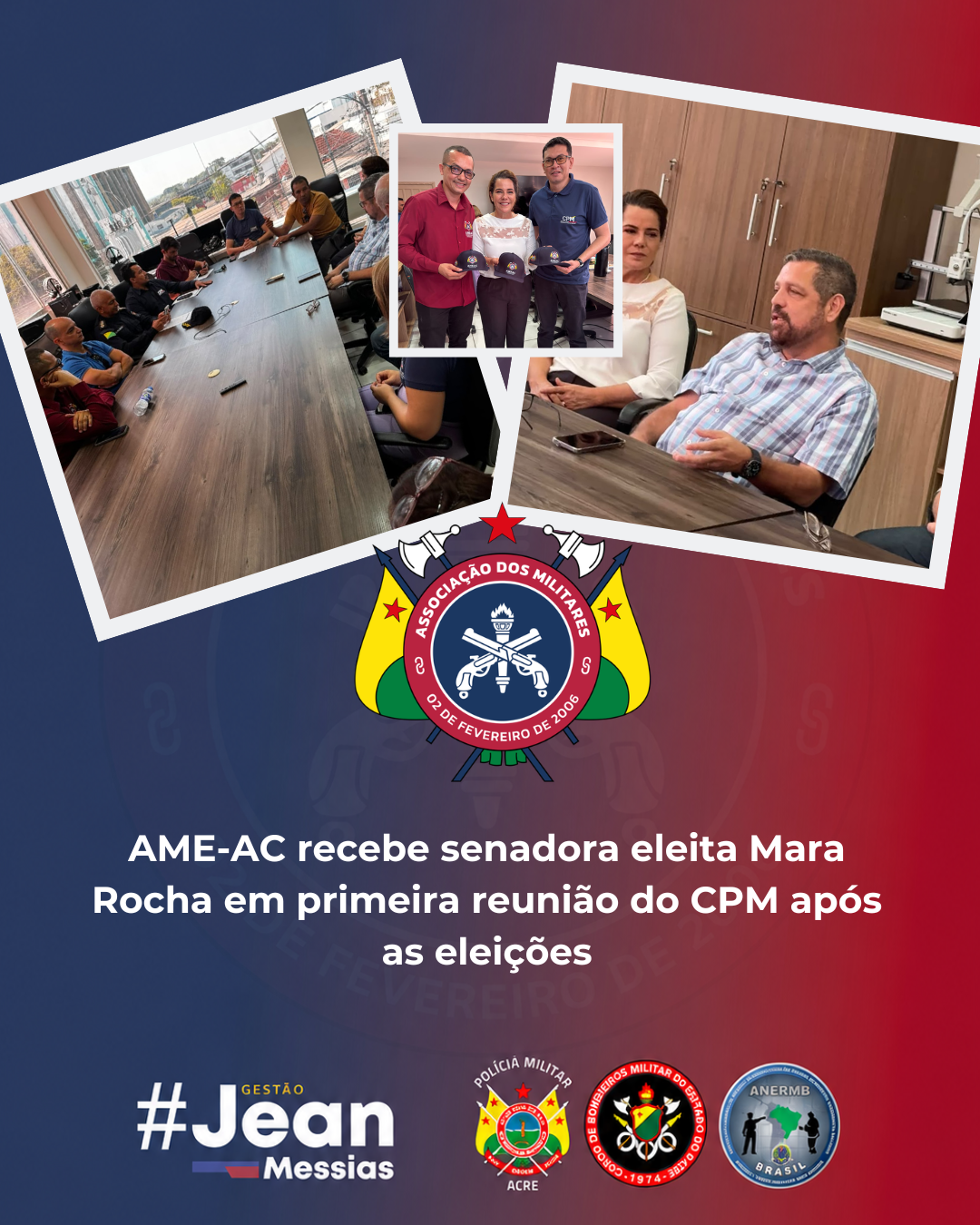 AME-AC recebe senadora eleita Mara Rocha em primeira reunião do CPM após as eleições